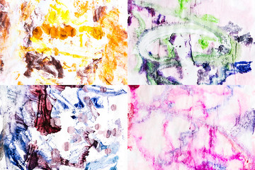 Four bright watercolor  backgrounds