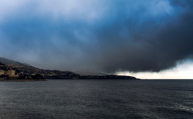 storm over sea