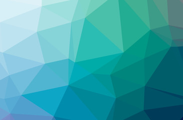 Illustration of abstract Blue And Green horizontal low poly background. Beautiful polygon design pattern.