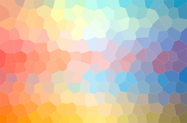 Fototapeta na wymiar Abstract illustration of blue, orange, yellow Middle size Hexagon background