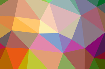 Illustration of abstract Blue, Orange, Yellow horizontal low poly background. Beautiful polygon design pattern.