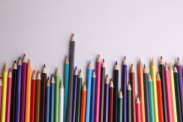 colored wooden pencils to draw