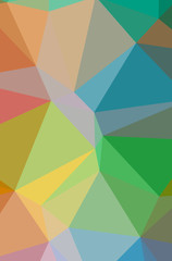 Illustration of abstract Green, Orange, Yellow vertical low poly background. Beautiful polygon design pattern.