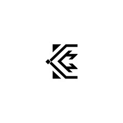K KK logo icon design template elements