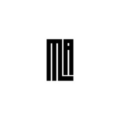 MA M A logo icon design template elements