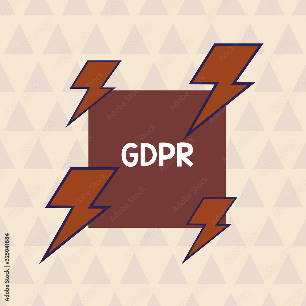 Poster text sign showing gdpr. business photo showcasing regulation that protect the demonstratingal data a