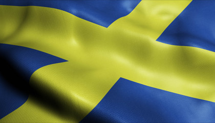 3D Waved United Kingdom City Flag of St Albans and District