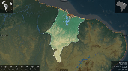 Maranhão, Brazil - composition. Relief