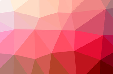 Illustration of abstract Red horizontal low poly background. Beautiful polygon design pattern.