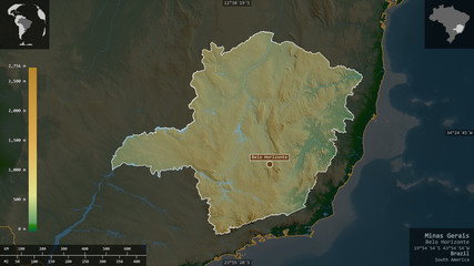 Minas Gerais, Brazil - composition. Physical