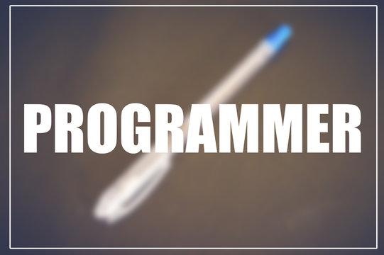 Programmer word with blurring background