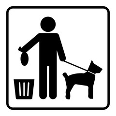 gz736 GrafikZeichnung - nmss42 NewModernSanitarySign nmss - german: Symbol - Haustierhilfebereiche - Person mit Hund - english: sign - pet relief area - person with dog / toilet - square xxl g9086 © fotohansel