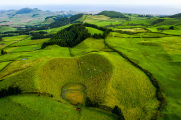 Volcano craters of Sao Miguel Island, Azores