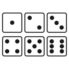dice set Vector icon simple design