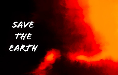 Save the Earth on abstract background