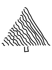 Single hand drawn new year fir tree. Doodle illustration for patterns, winter greeting cards, posters, stickers and seasonal desing. Vector stock illustration.