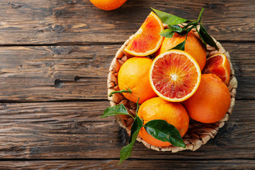 Sweet red oranges of Sicily