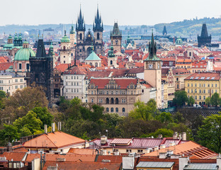View of the city of Prague