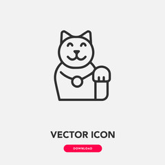Maneki Neko icon vector sign symbol