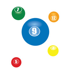 Tombola or lotto balls. vector illustration
