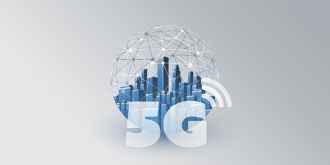 Smart City, IoT and 5G Mobile Networks - Digital Technology Design Concept