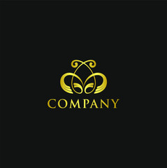 Luxury letter A logo for business concept