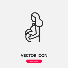 Pregnant icon vector. Pregnant icon vector symbol illustration. Modern simple vector icon for your design. Pregnant icon vector	