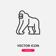 gorilla icon vector sign symbol