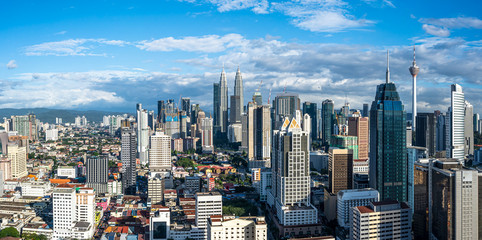 Obraz premium panoramę miasta w kuala lumpur