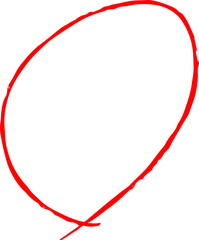 Variations of Red thin circles for handwritten scoring