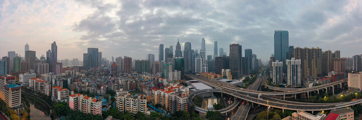 Guangzhou city skyline, China
