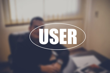 User word with blurring background