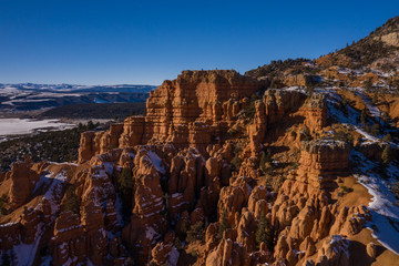Vue aérienne de Red Canyon, dans l'Utah