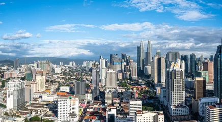 Afwasbaar Fotobehang Kuala Lumpur skyline van de stad in Kuala Lumpur