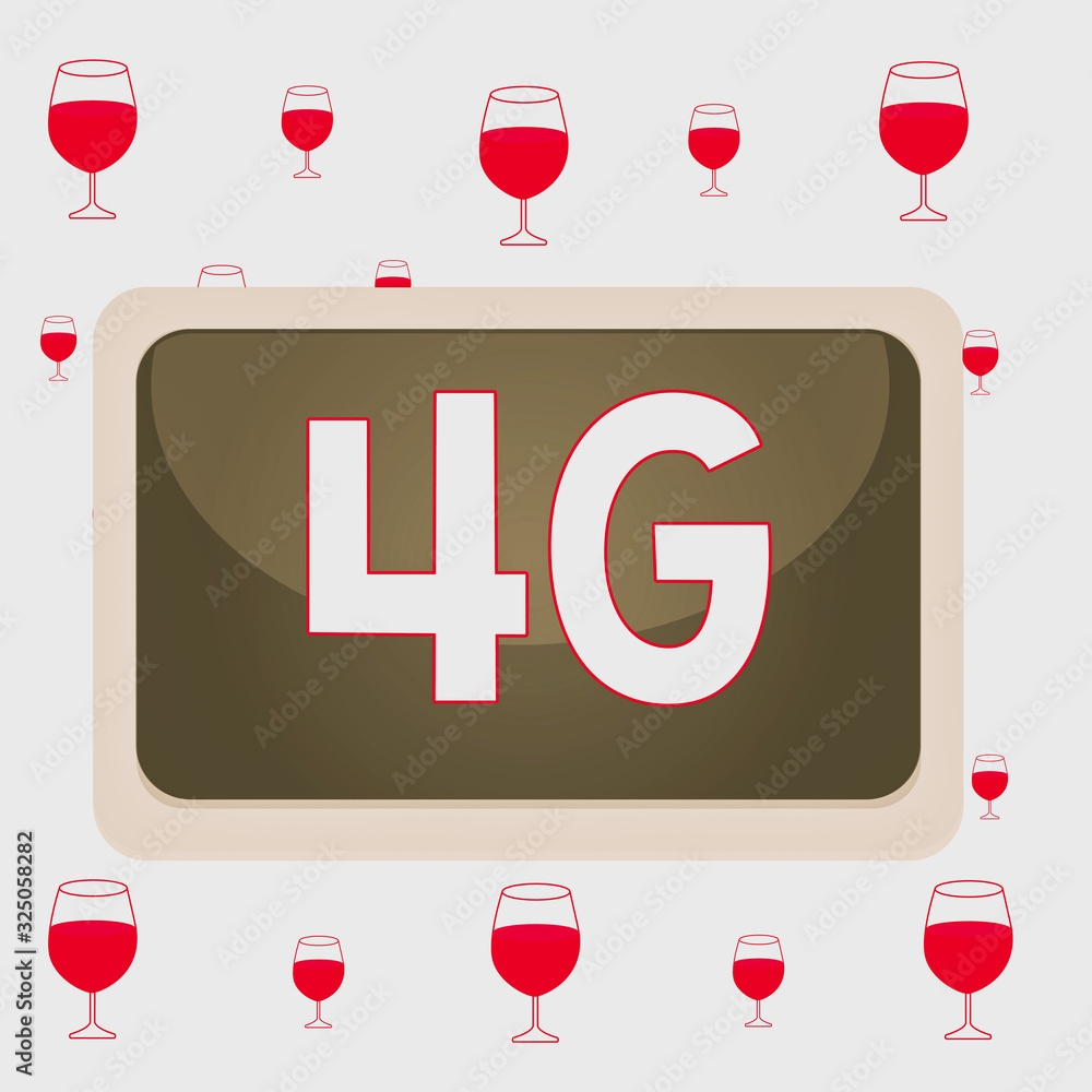 Poster text sign showing 4g. business photo showcasing mobile communication standard wireless internet acce