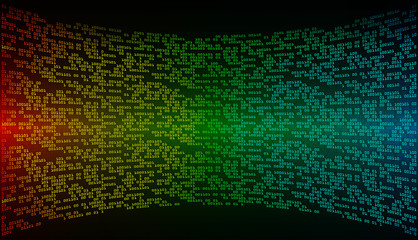 Blue green binary cyber circuit future technology concept background