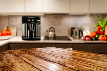 table background of free space and kitchen interior 