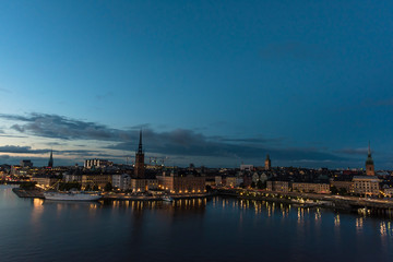 Fototapeta premium Blue hour at Stockholm Sweden