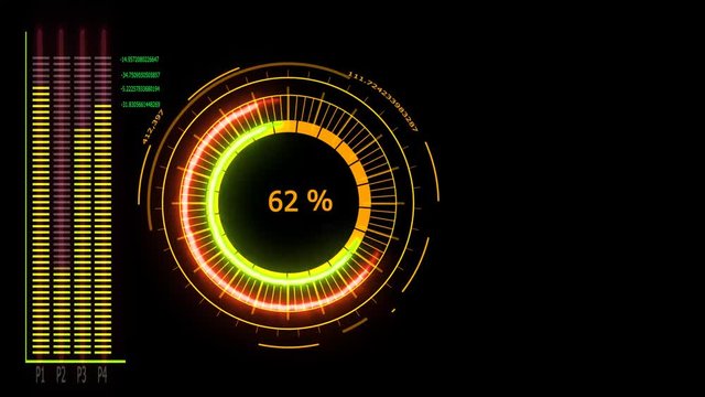 Digital meter power energy red orange for banner and advertisemest