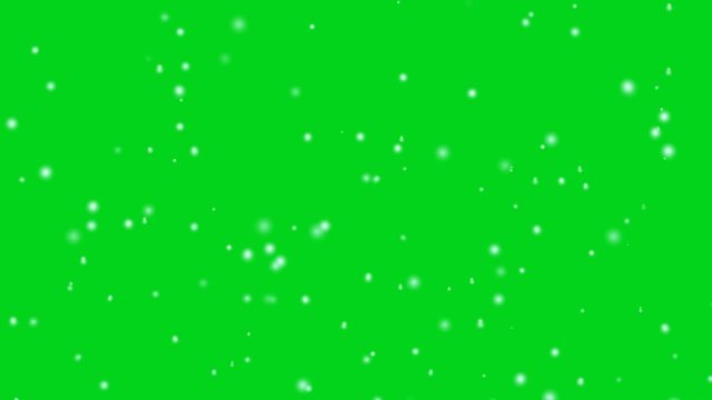 snow effect and increase heavy by time and soft in the end green screen