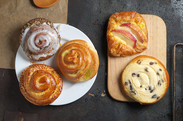 Various sweet buns