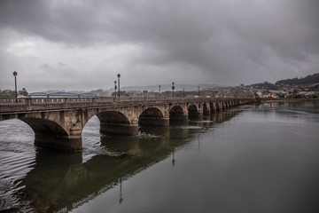 Fototapeta na wymiar Pontedeume bridge in Galicia, Spain
