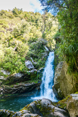 Tropical Waterfall Forest New Zealand