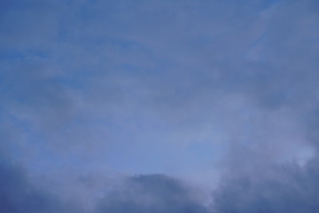 Cloudy evening and morning sky with blue, white deep and grey texture