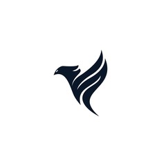 Falcon logo template, eagle wings, hawk vector icon