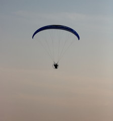 paragliding in the sky