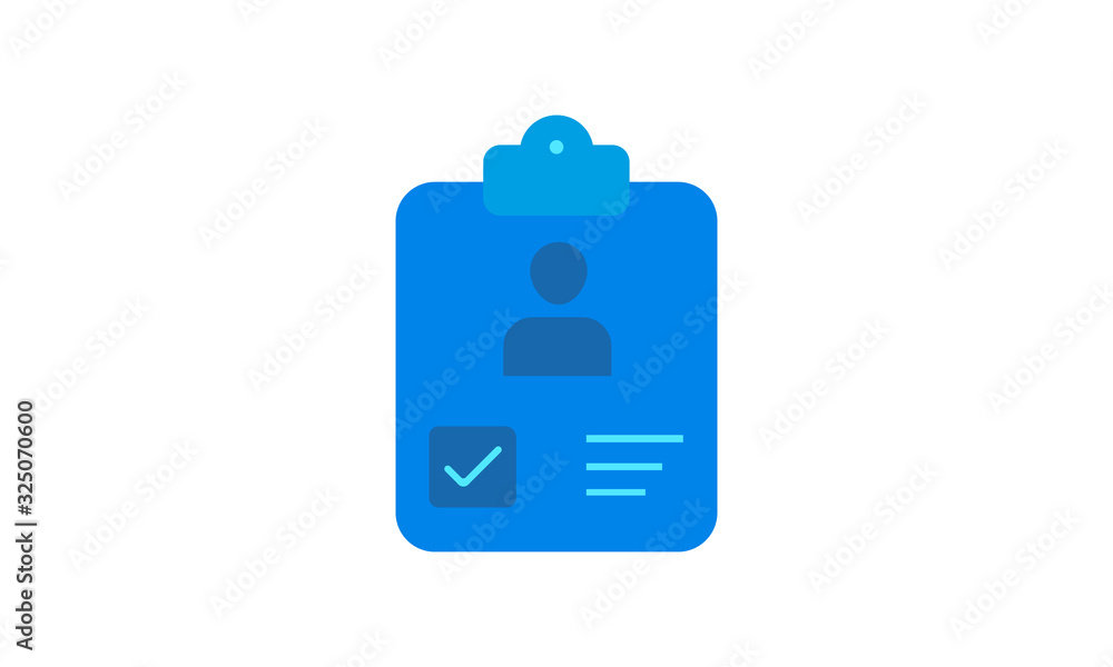 Aufkleber man user checklist icon for profile reviews and evaluations