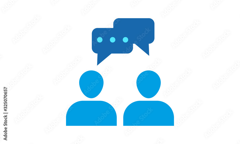 Poster flat communication chat icon for messaging and conversation concepts