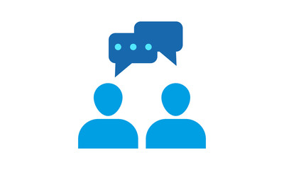 Flat communication chat icon for messaging and conversation concepts