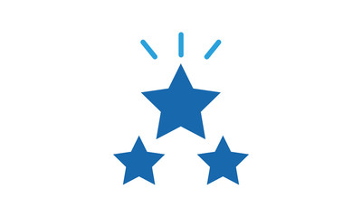 Star ranking icon for rating and evaluations